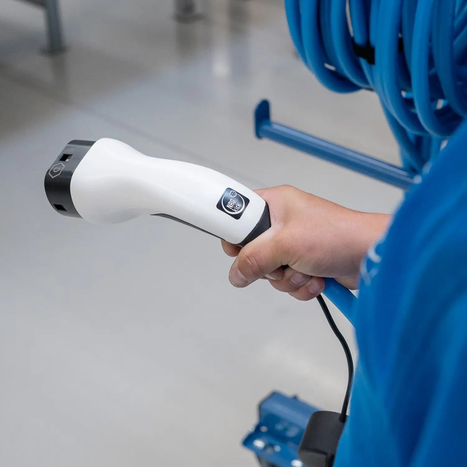 Vehicle-side type 2 plug from NRGkick produced in-house.