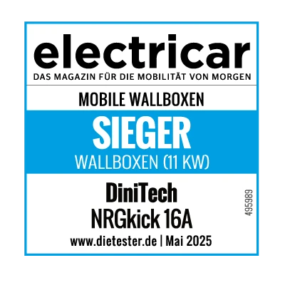 Award für Sieger NRGkick 16A von electricar