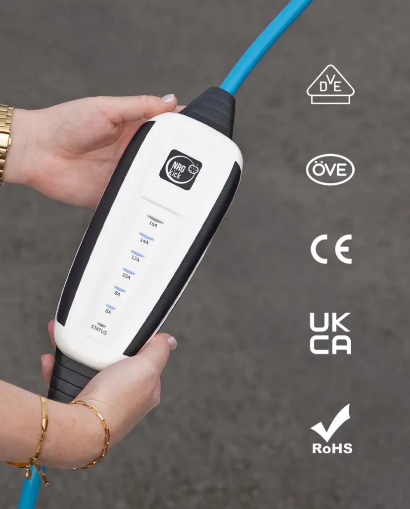 NRGkick-Mobile-Wallbox entspricht europäischen Sicherheits- und Qualitätsnormen.